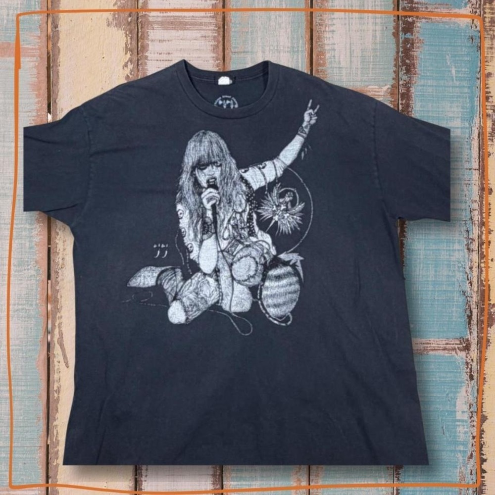 Volcom Jennifer Herrema Tee Black Graphic Y2K Grunge Streetwear Shirt